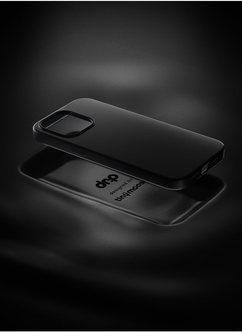 TinyMoose - iPhone 14 Pro 6.1 inch Liquid Silk Drip iPhone Case made for iPhone 14 Pro Anti-Drop Shock Absorption, Anti-Scratch, Silky Smooth - Black Silk - Image 1
