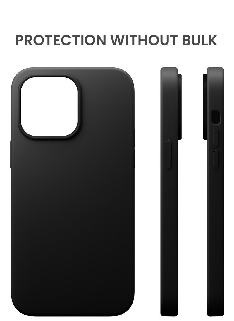 TinyMoose - iPhone 14 Pro 6.1 inch Liquid Silk Drip iPhone Case made for iPhone 14 Pro Anti-Drop Shock Absorption, Anti-Scratch, Silky Smooth - Black Silk - Image 1