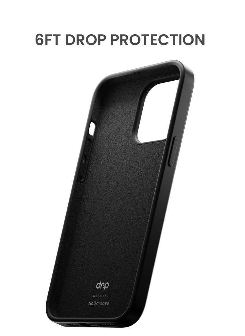 TinyMoose - iPhone 14 Pro 6.1 inch Liquid Silk Drip iPhone Case made for iPhone 14 Pro Anti-Drop Shock Absorption, Anti-Scratch, Silky Smooth - Black Silk - Image 1
