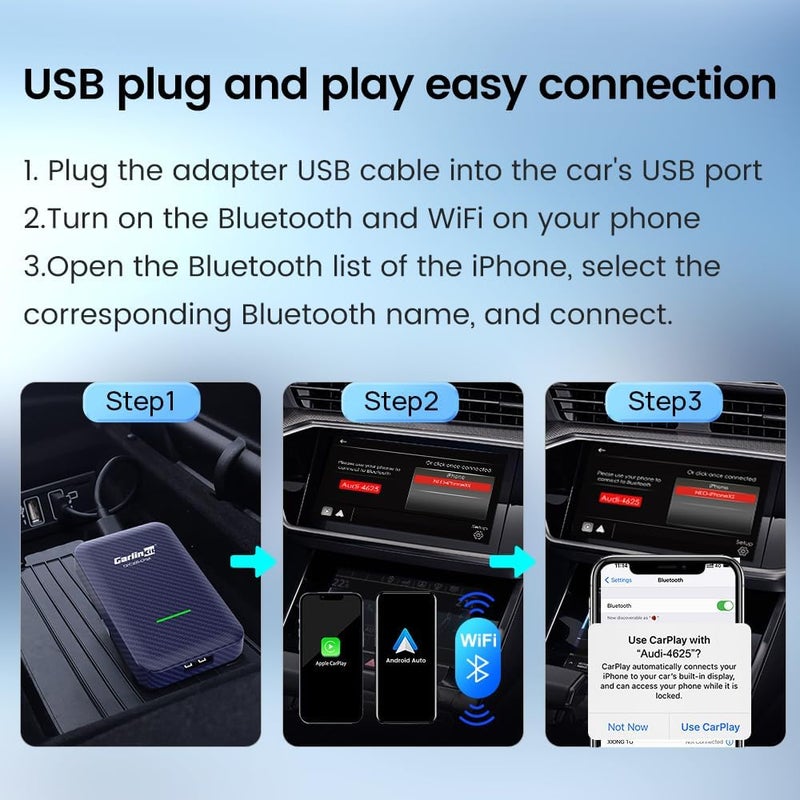 CarlinKit 4.0 CP2A Adapter for Wireless CarPlay and Android Auto - Image 3