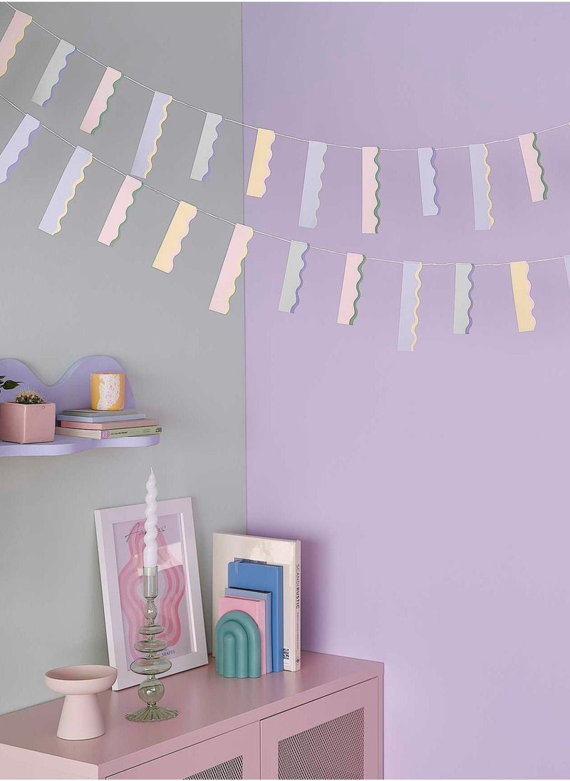 Ginger Ray Pastel Wave Garland - Wavy Stick Garland - Image 1