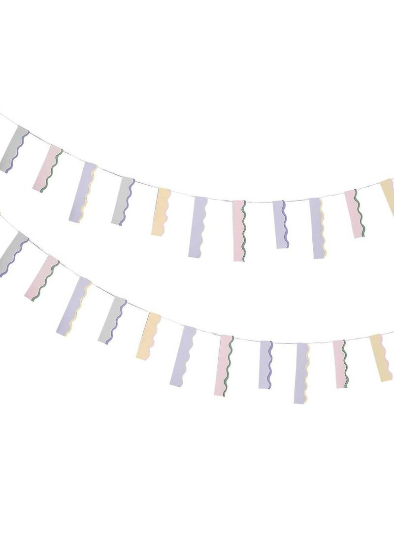 Ginger Ray Pastel Wave Garland - Wavy Stick Garland - Image 3