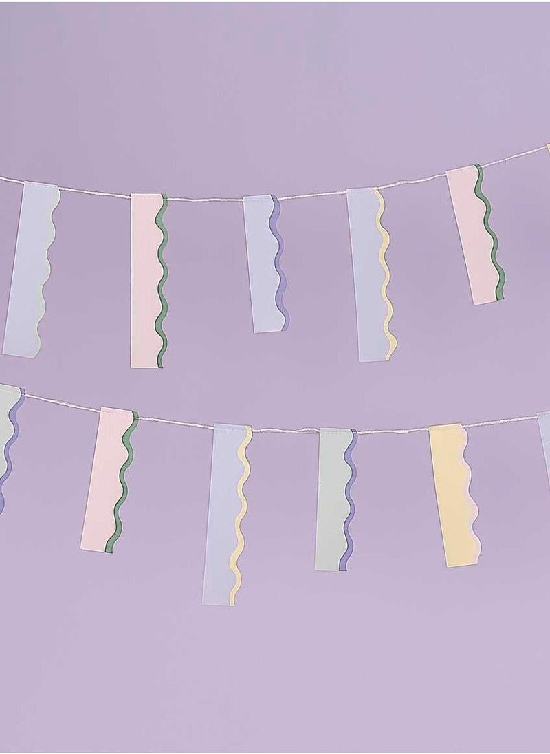 Ginger Ray Pastel Wave Garland - Wavy Stick Garland - Image 2