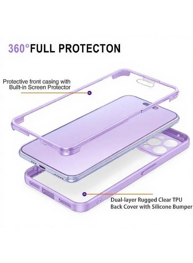 ShebSheb Designed for iPhone 16 Pro Case, Full Body Rugged Case with Built-in Touch Sensitive Anti-Scratch Screen Protector, with Camera Lens Protector - Image 4