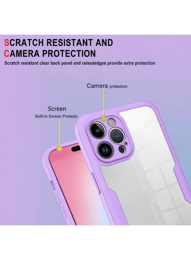 ShebSheb Designed for iPhone 16 Pro Case, Full Body Rugged Case with Built-in Touch Sensitive Anti-Scratch Screen Protector, with Camera Lens Protector - Image 2