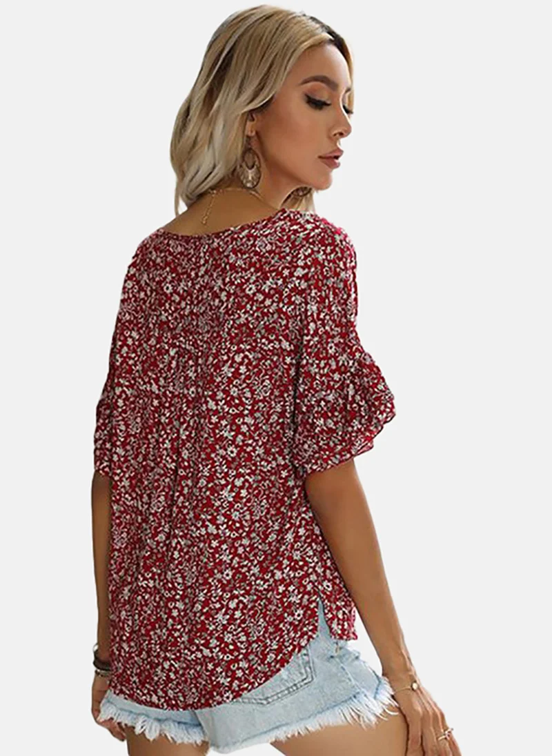 يونيكي Women Floral Printed Extended Sleeves Top