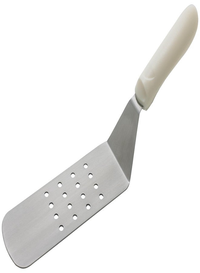 Winco 8" X 3" Perforated Griddle Spatula/Turner for Burgers, Steaks and More, White - Image 2
