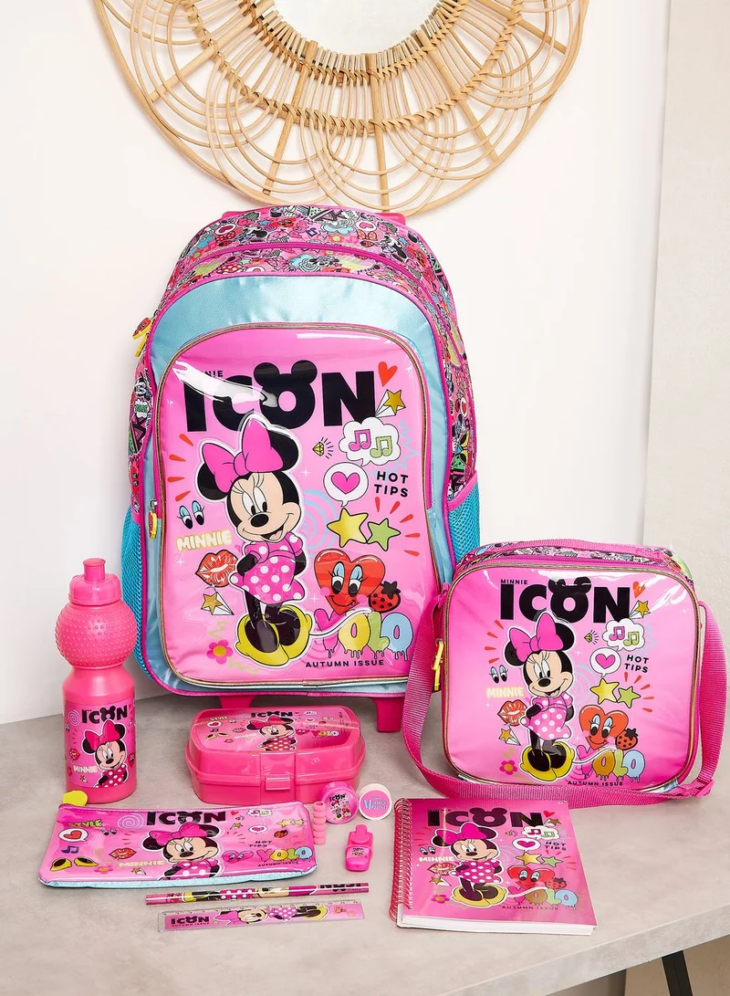 ديزني_ميني_هاوس Back To School Disney Minnie Mouse 6In1 Trolley Box Set