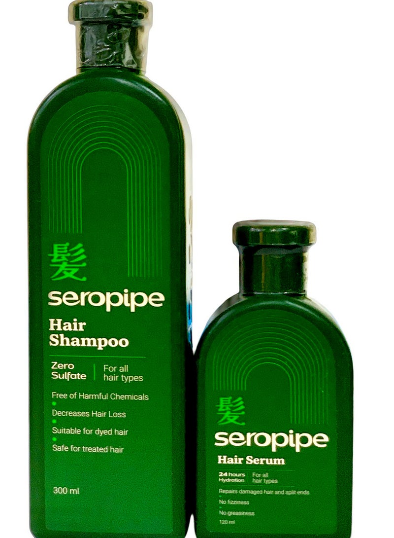 Seropipe Hair Shampoo 300 Ml + Serum 120Ml - Image 1