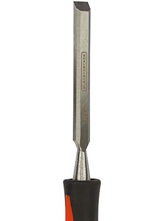 BLACK+DECKER 12Mm Bimaterial Steel Wood Chisel Orange Black Bdht16695 2 Years Warranty - Image 2