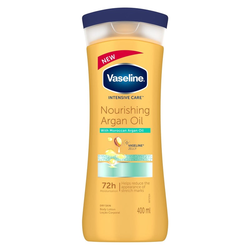 Vaseline Intensive Care Nourishing Argan Oil Lotion, 72h Protection, 400ml - Image 1