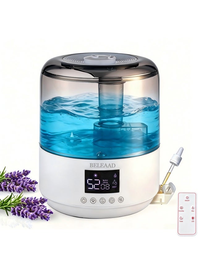 3-in-1 Air Humidifier with Night Light, Aroma Diffuser & Ultra-Quiet Humidifier – 3L Top-Fill, Remote Control, Ideal for Bedroom & Office - Image 1