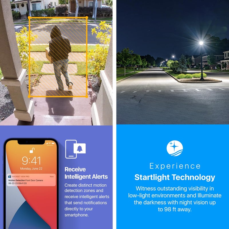 Amcrest UltraHD 5MP Outdoor POE Camera 2592 x 1944p Bullet IP Security Camera, Outdoor IP67 Waterproof, 103° Viewing Angle, 2.8mm Lens, 98.4ft Night Vision, 5-Megapixel, IP5M-B1186EW-28MM (White) - Image 4