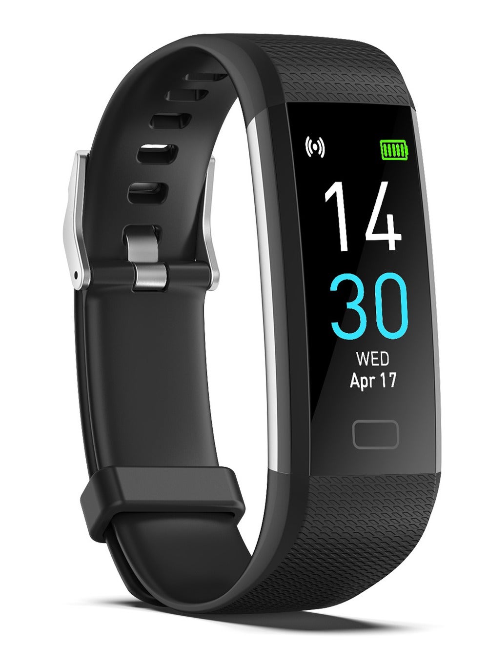 S5 4th generation smart bracelet with up to 50 days of battery life, 24 hours of multi-health monitoring, IP68 waterproof rating, and 16 sport modes.
