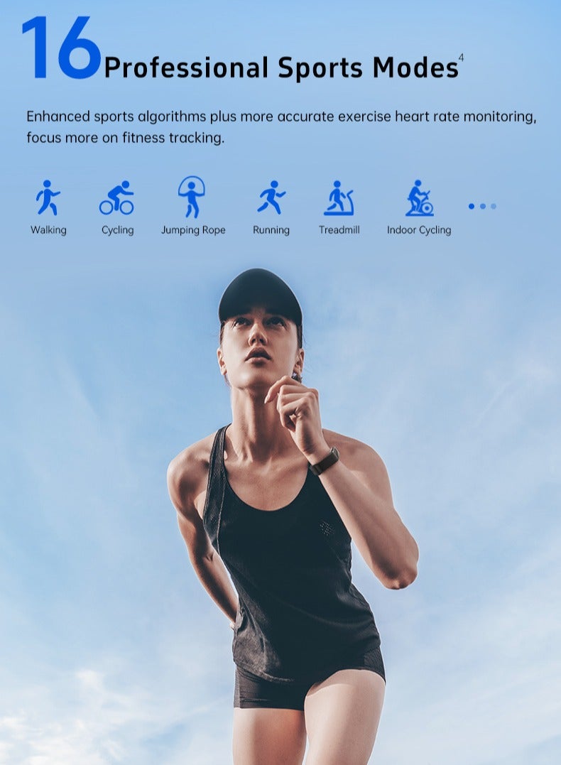 S5 4th generation smart bracelet with up to 50 days of battery life, 24 hours of multi-health monitoring, IP68 waterproof rating, and 16 sport modes. - Image 5