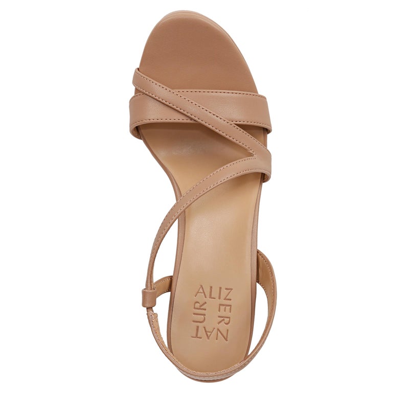 Naturalizer Womens Abby Heeled Sandal Taupe Tan Smooth 7 M - Image 5