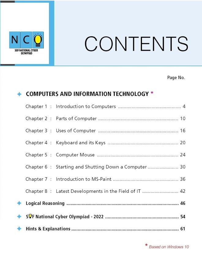 MTG National Cyber Olympiad (NCO) Workbook for Class 1 - Quick Recap, MCQs, Previous Years Solved Paper and Achievers Section - SOF NCO Olympiad Preparation Books For 2023-2024 Exam - Image 2