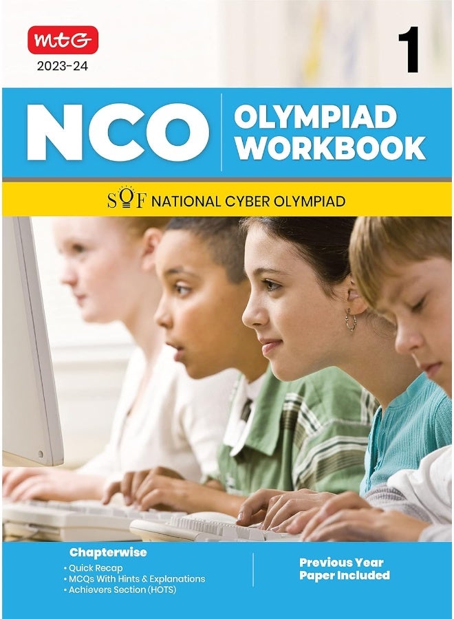 MTG National Cyber Olympiad (NCO) Workbook for Class 1 - Quick Recap, MCQs, Previous Years Solved Paper and Achievers Section - SOF NCO Olympiad Preparation Books For 2023-2024 Exam - Image 1