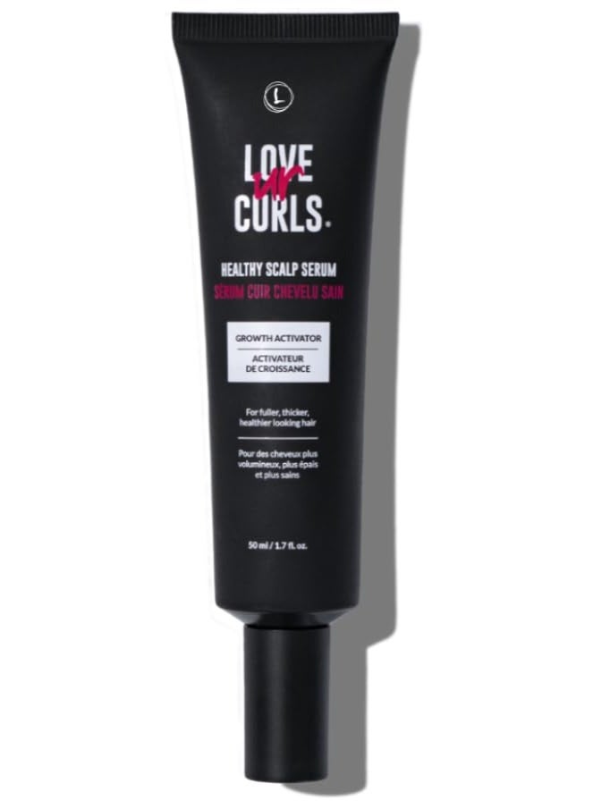 Love Ur Curls Love Ur Curls - Healthy Scalp Serum Growth Hair Activator, Turmeric & Basil Extracts for Deep Moisturizing and Thicker Full Hair, Vegan, 50mL - Image 1