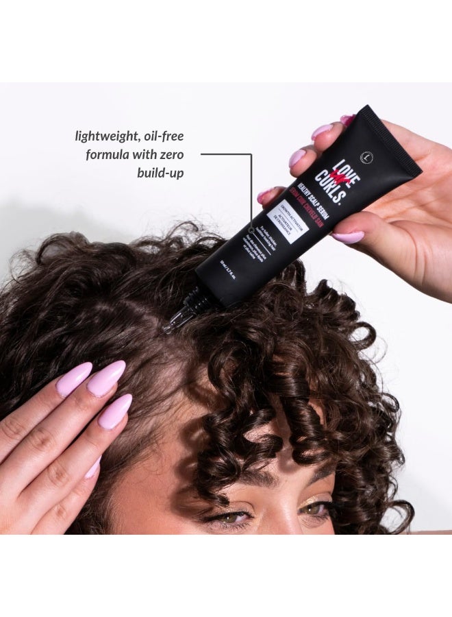 Love Ur Curls Love Ur Curls - Healthy Scalp Serum Growth Hair Activator, Turmeric & Basil Extracts for Deep Moisturizing and Thicker Full Hair, Vegan, 50mL - Image 4