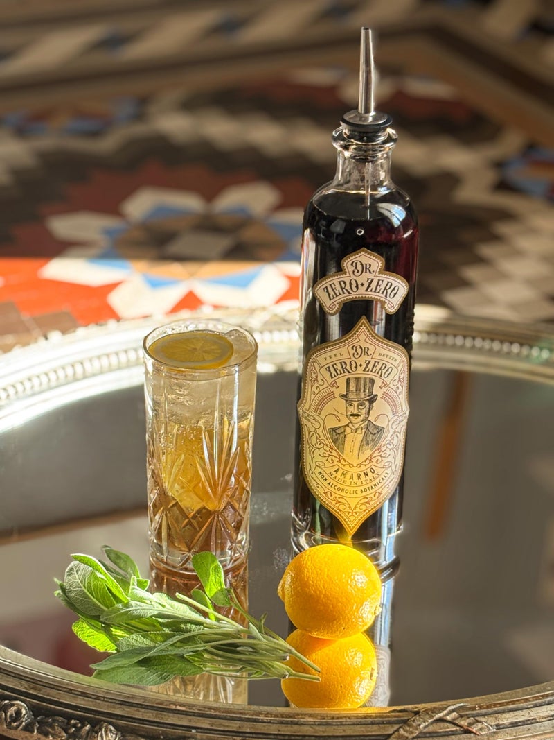 Dr Zero Zero AmarNo | Award Winning Non-Alcoholic Spirit | Bitter Cocktail Mocktail Drink | After-Dinner Digestive Botanicals | Amaro | Made in Italy | 700ml - Image 2