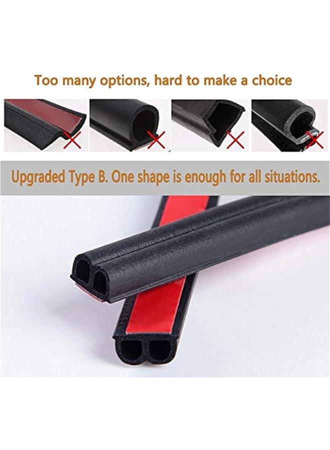 FYLX 33Feet Long Universal Self Adhesive Auto Rubber Weather Draft Seal Strip 51100 Inch Wide X 15 Inch ThickWeatherstrip for Car Window and DoorEngine Cover 2 Rolls of 165 Ft Long) - Image 4