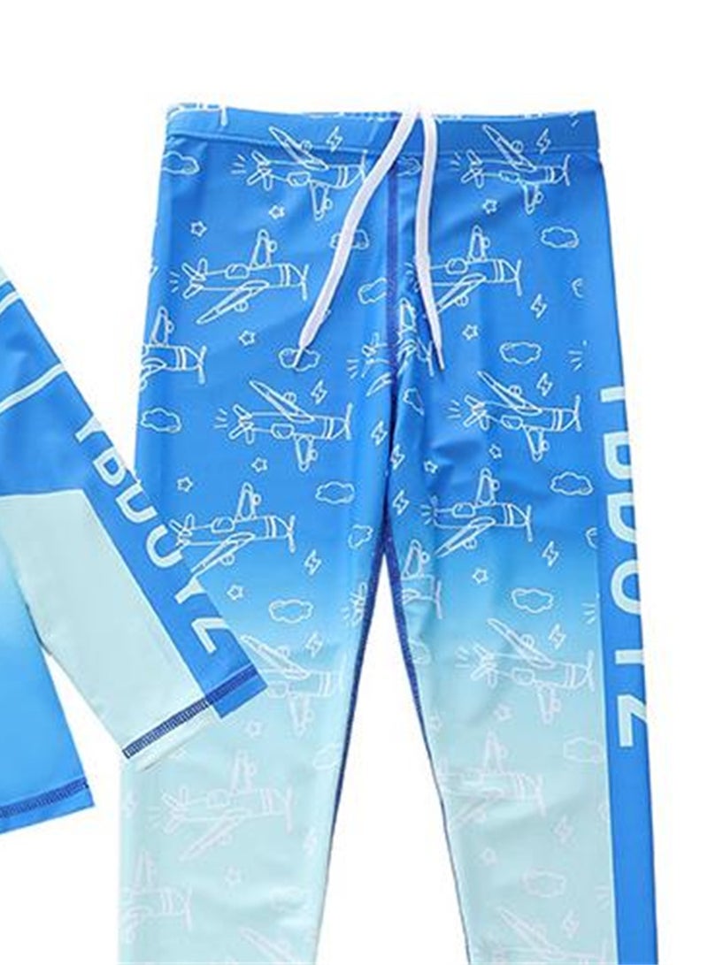 Generic 2pcs children's swimsuit boys one piece long sleeve long pants surfing swimsuit swimsuit - Image 4
