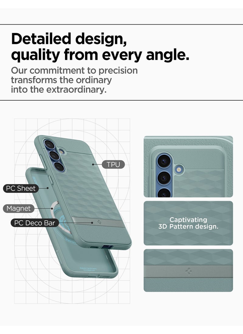Spigen Parallax MagFit for Samsung Galaxy S25 PLUS MagSafe Case Cover Mil Grade (2025) - Sage Green  - Image 5
