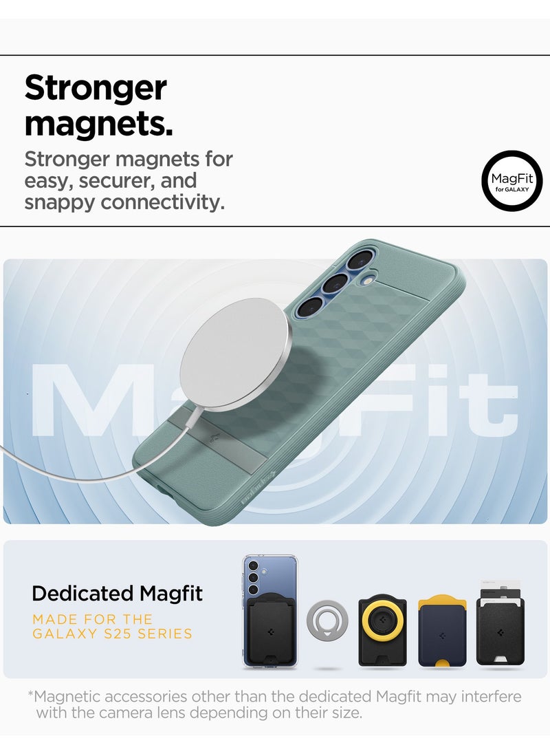 Spigen Parallax MagFit for Samsung Galaxy S25 PLUS MagSafe Case Cover Mil Grade (2025) - Sage Green  - Image 4