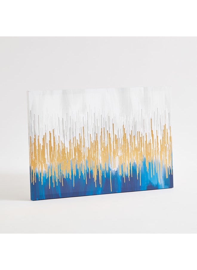 Home Box - Ryma Abstract Gold Effect Framed Canvas Wall Art 44 x 2.5 x 64 cm - Image 1
