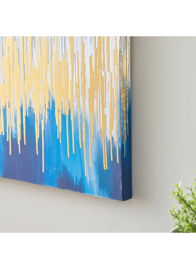 Home Box - Ryma Abstract Gold Effect Framed Canvas Wall Art 44 x 2.5 x 64 cm - Image 1