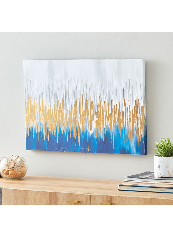 Home Box - Ryma Abstract Gold Effect Framed Canvas Wall Art 44 x 2.5 x 64 cm - Image 1