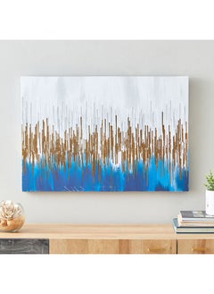 Ryma Abstract Gold Effect Framed Canvas Wall Art 44 x 2.5 x 64 cm