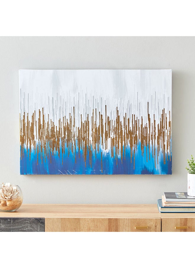 Home Box - Ryma Abstract Gold Effect Framed Canvas Wall Art 44 x 2.5 x 64 cm - Image 1