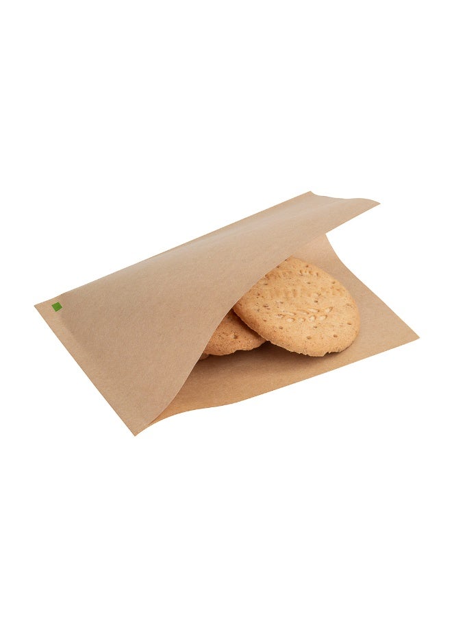 Restaurantware Bag Tek 6.3" x 4.7" Double Open Bags, 100 Small Deli Paper Sheets - Disposable, Greaseproof, Brown Kraft Deli Wrap Liners, For Snacks, Cookies, And More, - Image 2