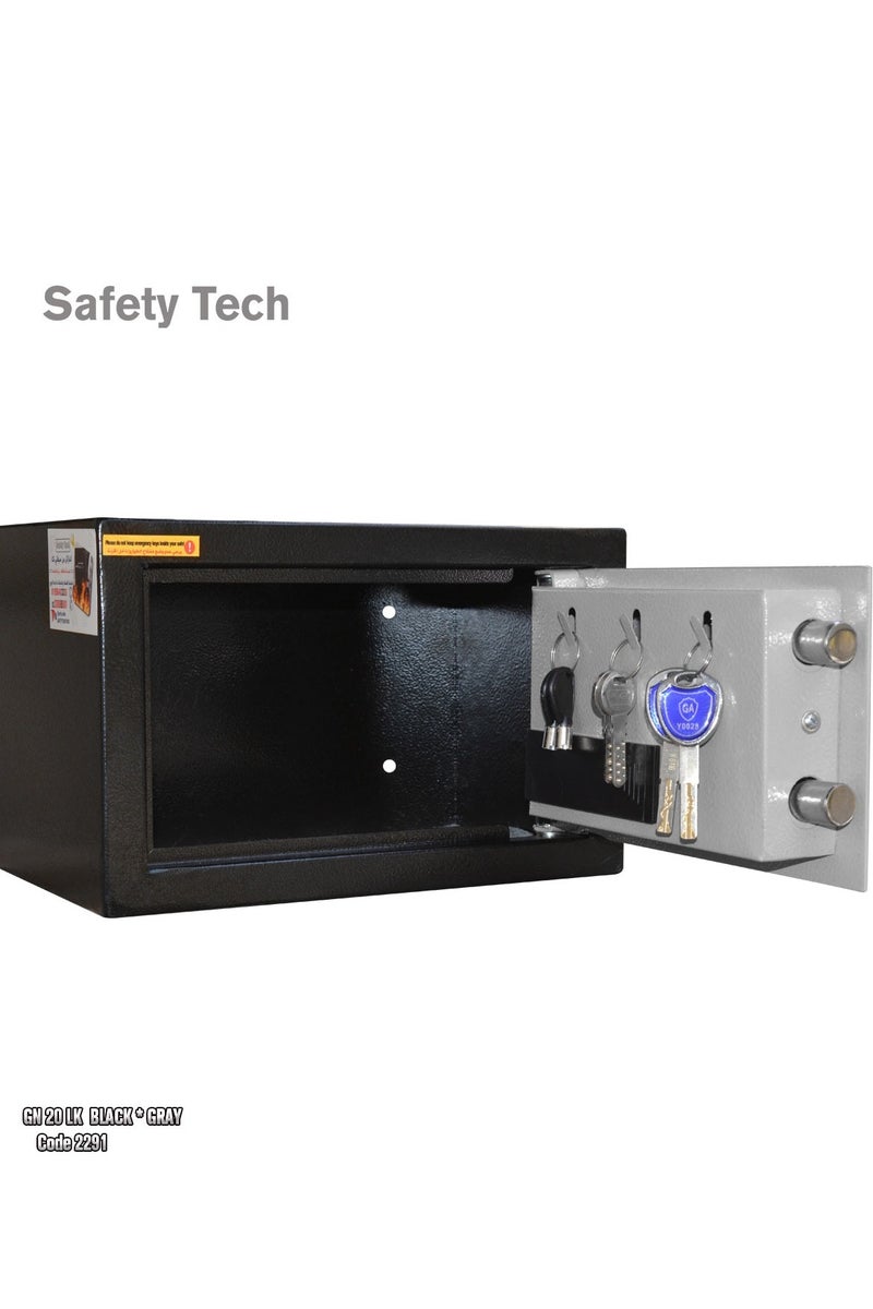 Safety Tech Digital safe with passwords and two emergency keys, from the international brand Safety Tech, size 31 * 20 * 20, with the ability to record two passwords, each number consisting of 3 to 8 digits, and 3 key holders  - Image 3