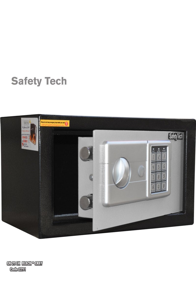 Safety Tech Digital safe with passwords and two emergency keys, from the international brand Safety Tech, size 31 * 20 * 20, with the ability to record two passwords, each number consisting of 3 to 8 digits, and 3 key holders  - Image 4