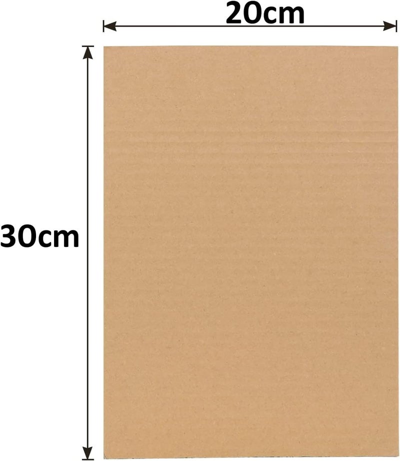 Premify 24 Pack Cardboard Sheets, 30cm x 20cm Corrugated Sheets for Mailers Made with Kraft Paper, Flat Packaging Inserts for Shipping, Mailing, Arts & Crafts Etc - Image 2