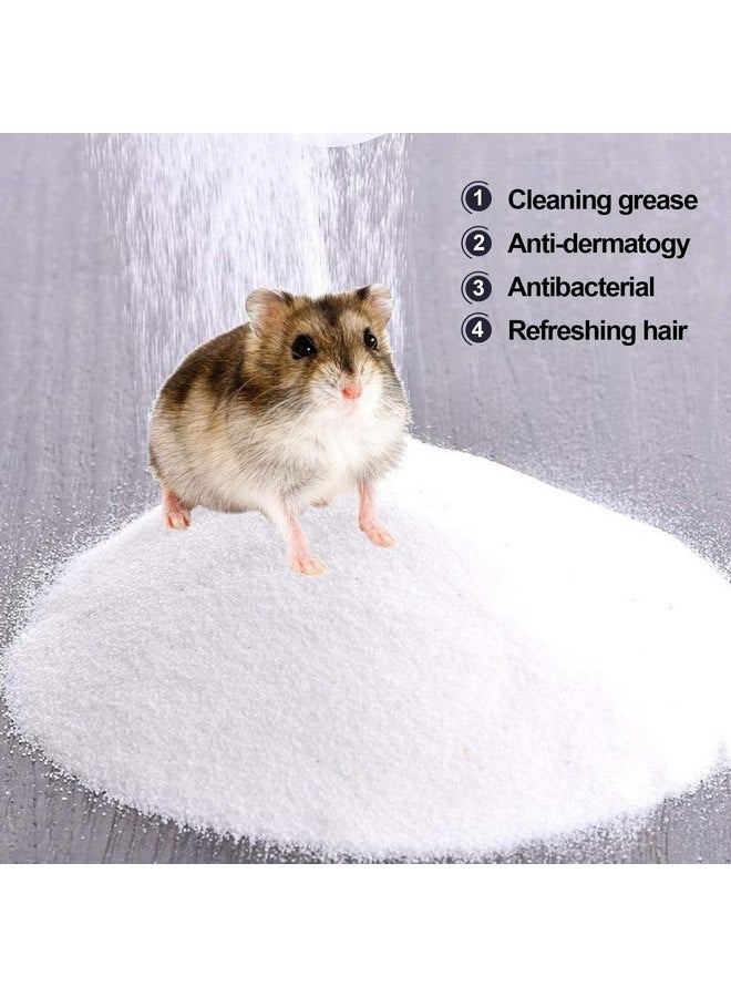 kathson Hamster Bathing Sand with Sandbox Bathroom, Small Animal Cleansing Potty Litter Dust Gerbil Grooming Sand Bath for Dwarf Hamster Gerbil Mouse(B) - Image 5