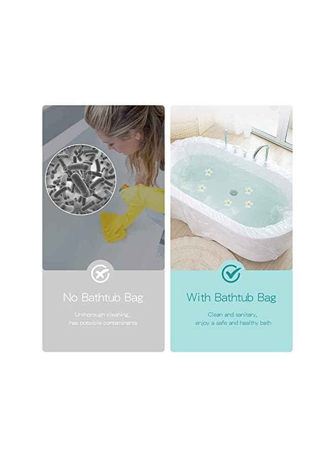 Raxoom Bathtub Cover Liner, 50 Pcs Ultra Large Bathtub Liner Plastic Bag, 120 x 260 cm Bath Tub Liner Water Storage Bag or Hotel, Household Bath Tubs - Image 4