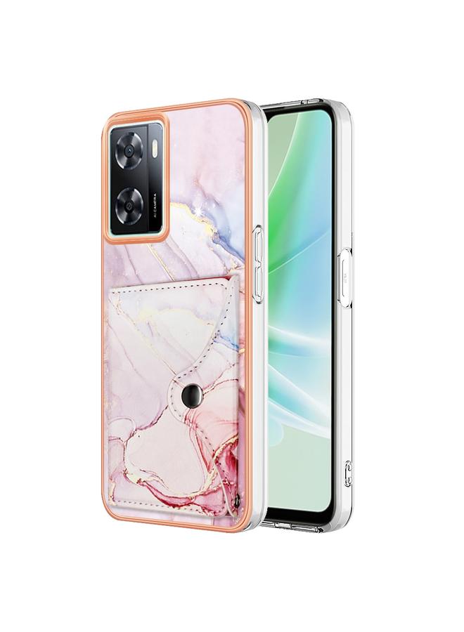 The Bros Case For Realme Narzo 50 5G Marble Pattern IMD Card Slot Phone Case