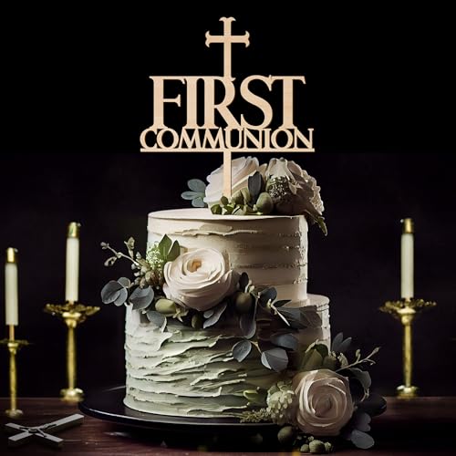 Party to Be First Communion Cake Topper in Wood (Design 001) - Image 2