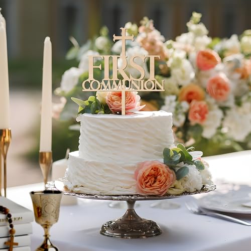 Party to Be First Communion Cake Topper in Wood (Design 001) - Image 4