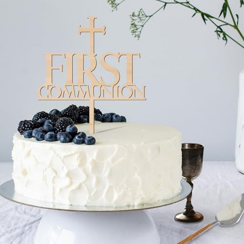 Party to Be First Communion Cake Topper in Wood (Design 001) - Image 3