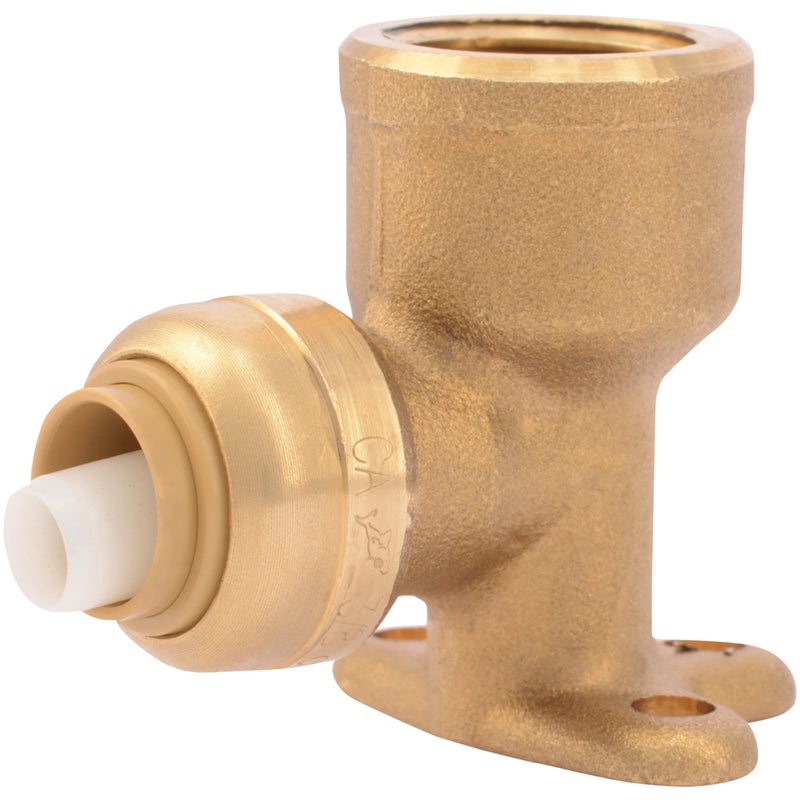 SharkBite 3/8 Inch x 1/2 Inch Drop Ear Elbow, FNPT, Push to Connect Brass Plumbing Fitting, PEX Pipe, Copper, CPVC, PE-RT, HDPE, U332LFA - Image 4