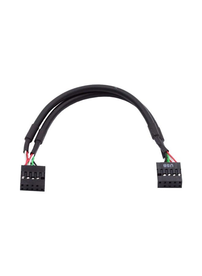 NFHK Dual USB 3.1 Front Panel Socket Key-A Type-E to USB 2.0 9Pin 10Pin Mainboard Header Male Cable Extension Adapter - Image 2