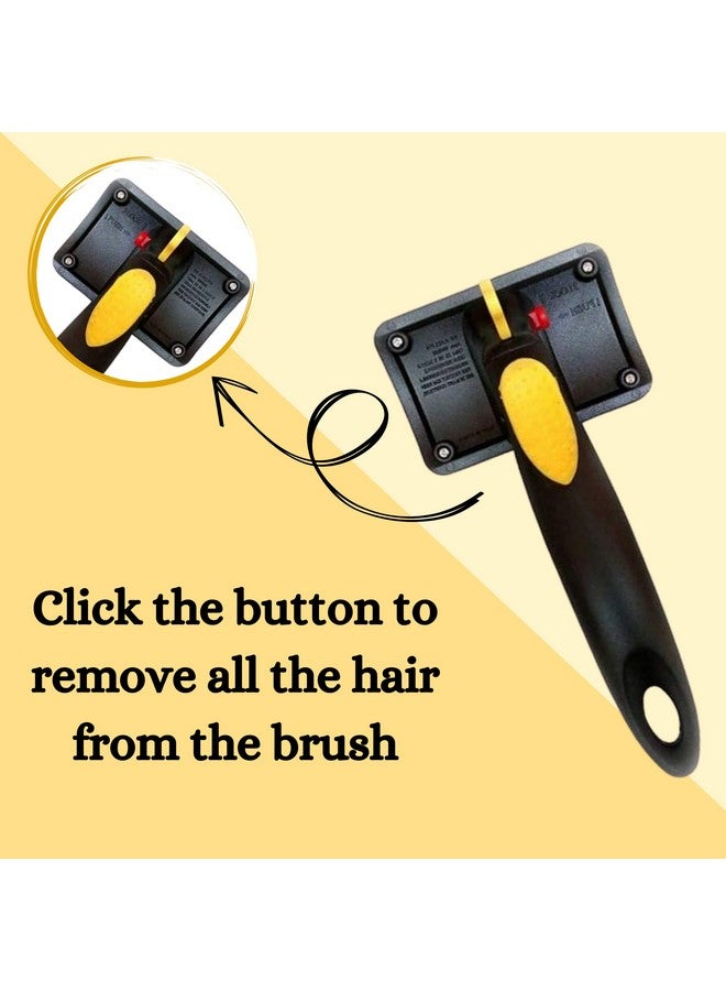 Pet Grooming Slicker Brush For Puppies, Dogs, And Cats - (Yellow - Medium) | Removes Loose Undercoat Mats And Tangled Hair | Massaging Tool For Long And Short Hair - Image 4