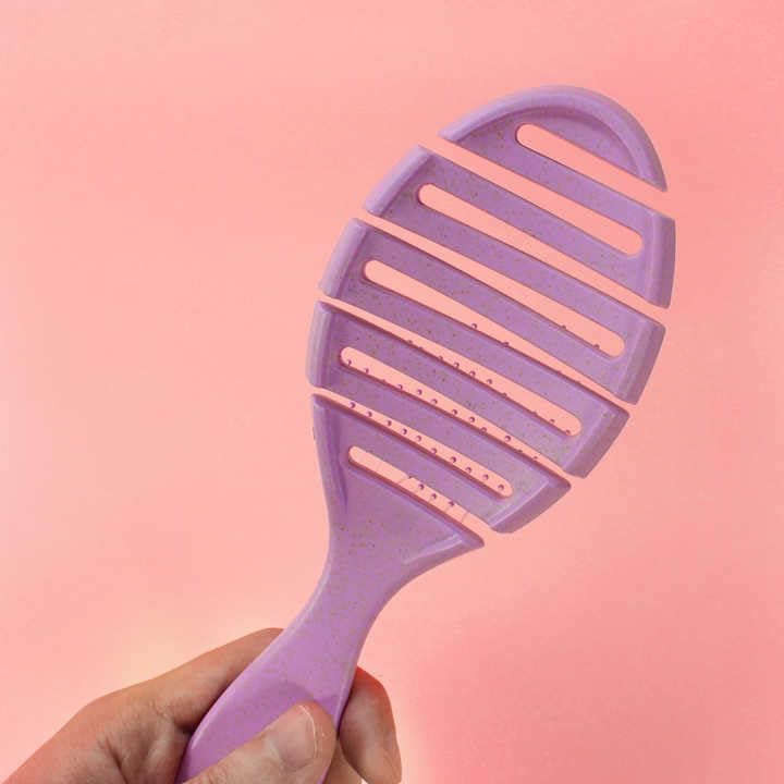 XELYTON Detangling Hair Brush for Pain-Free Brushing on All Wet or Dry Hair Types, Fluffy High Skull Plant Fiber Pork Rib Comb Bristles, Wheat Straw Hair Brush Hollow Out Styling Comb (Oval Shape) - Image 2