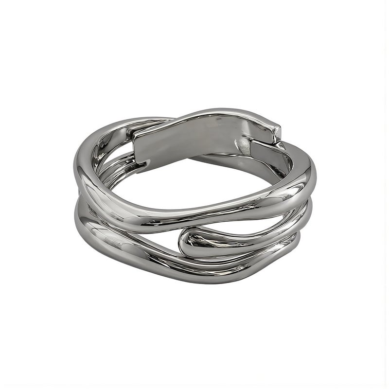 Upgraded Hinged Bangle Easy Open Close Enhanced Fit Comfort Wear Durable Metal Cuff - Image 1
