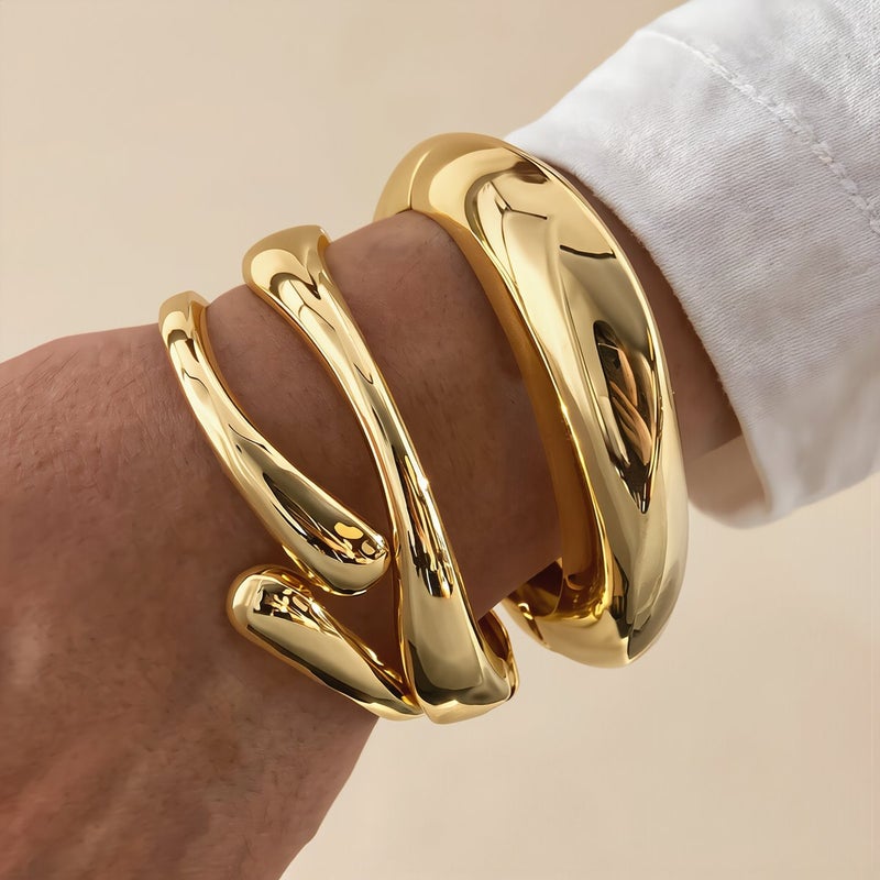 Upgraded Hinged Bangle Easy Open Close Enhanced Fit Comfort Wear Durable Metal Cuff - Image 5